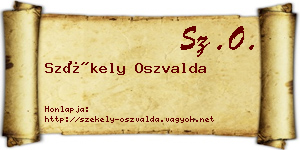 Székely Oszvalda névjegykártya